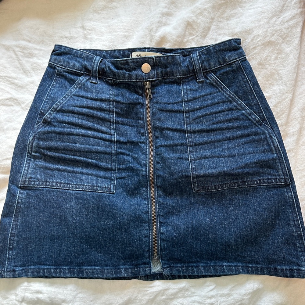 Madewell Denim Utility Zip Skirt